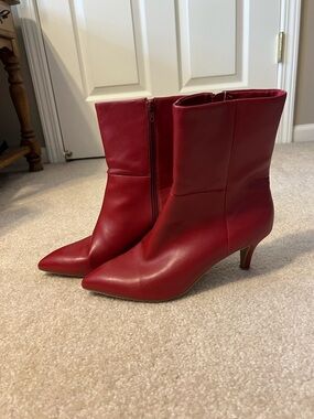 Dolce Vita Red Boot Kitten Heel